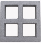 MOERINGS DRIJFRING MET 4 GATEN VIERKANT